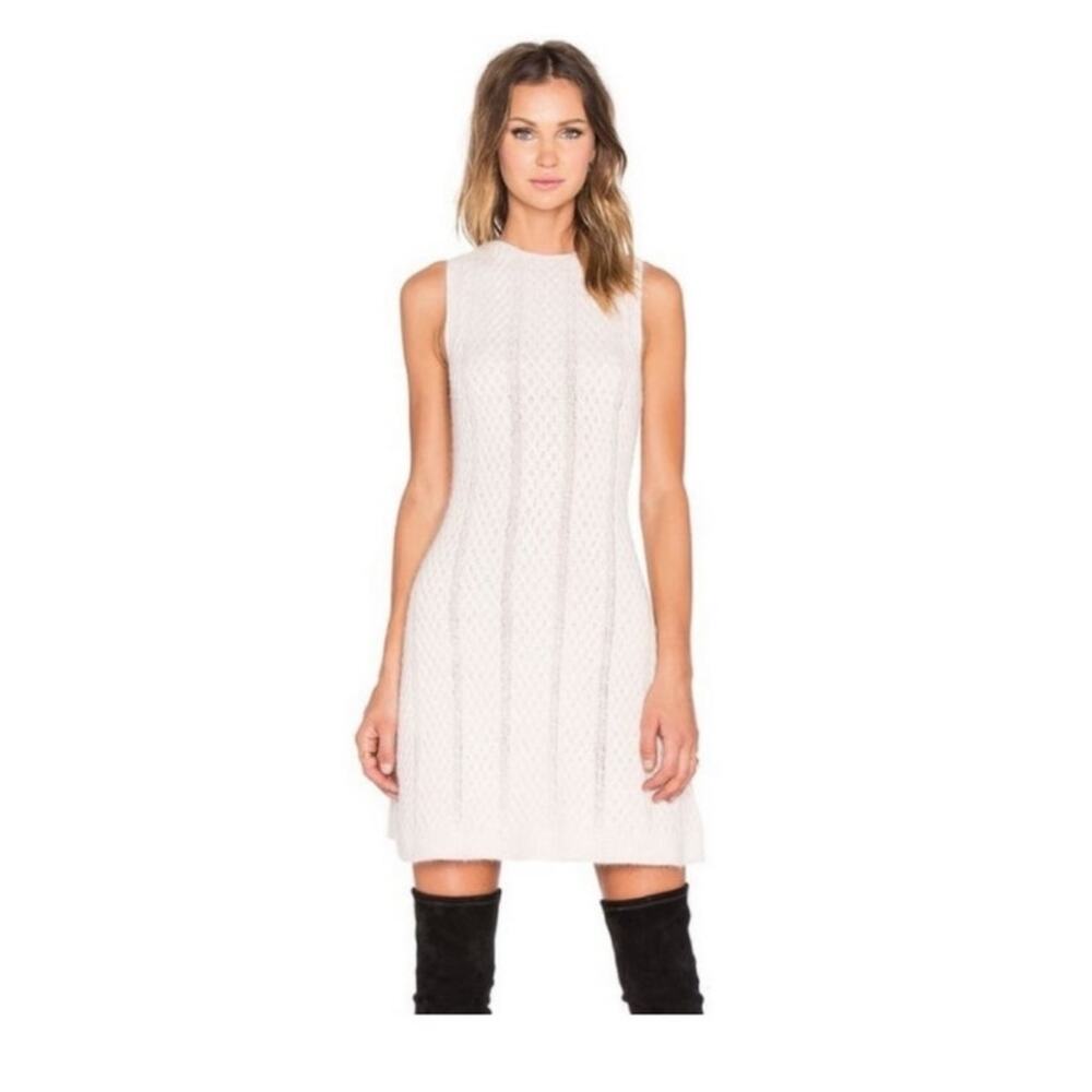 NWT J.O.A. Los Angeles Angora Blend Cable Dress Sleeveless M